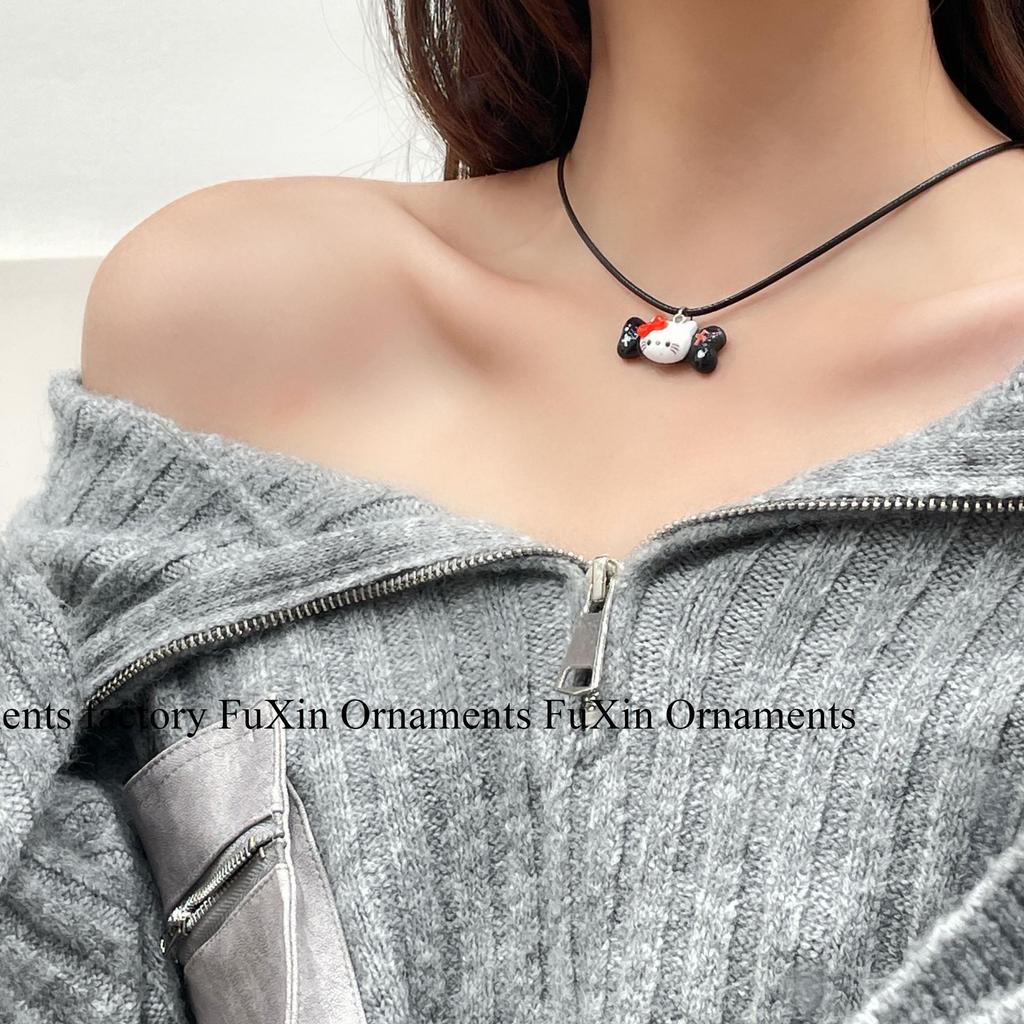 Серия «Дофамин»: Веселое и красочное ожерелье в виде кошечки на ключицу для женщин