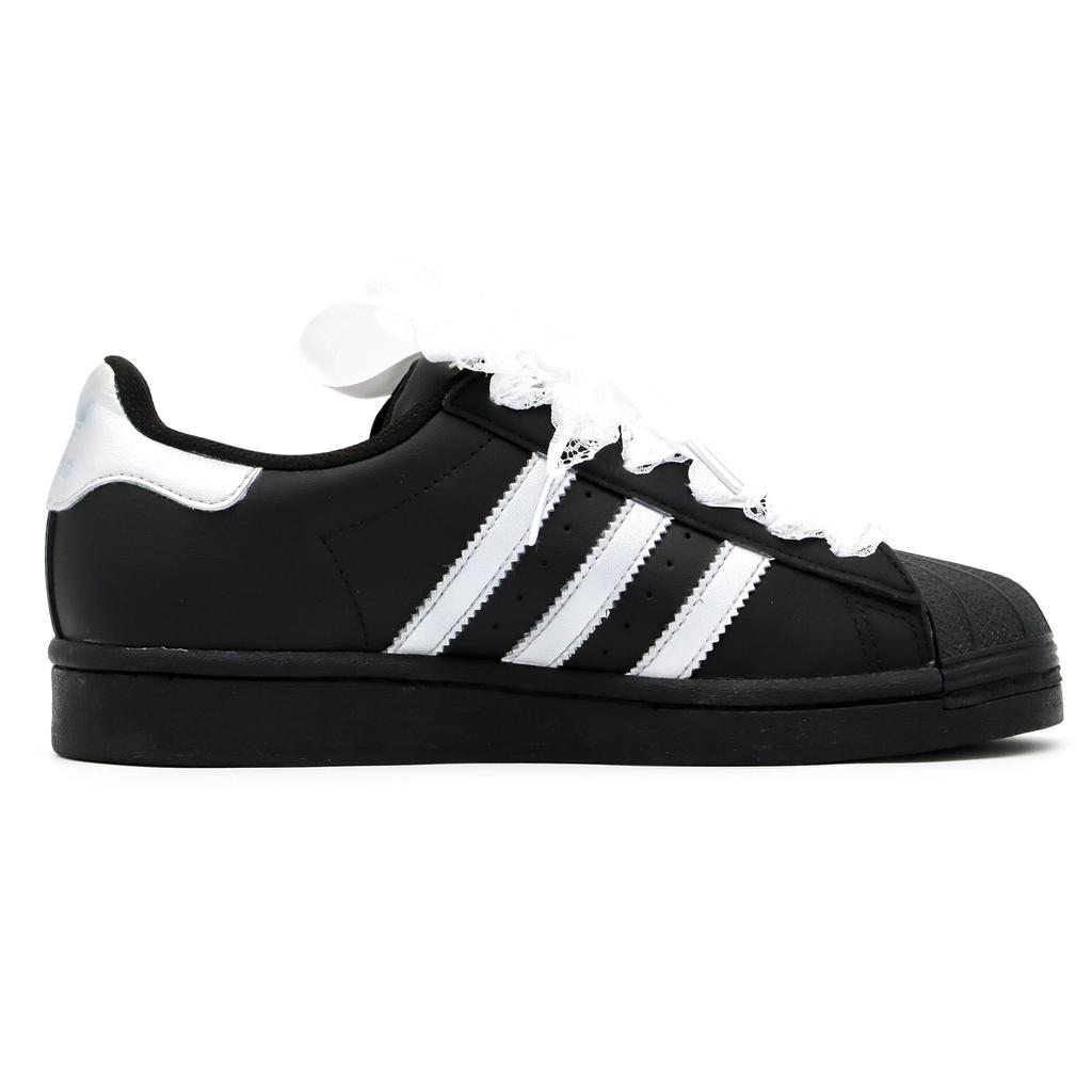 adidas Оригиналы SUPERSTAR Crow Manufacturing, Светло-серебристые Ballet 2.0 Низкие Скейтбордические кроссовки Унисекс Черно-серебристые EG4959(Команда52-)