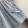 Shorts Women Cotton Summer Denim Loose Large Size High Waist Wide Leg Pants