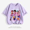 Костюм Охотника на Демонов K-Pop Футболка с коротким рукавом Свободная Повседневная Одежда Футболки Девочка Ребенок Круглый вырез