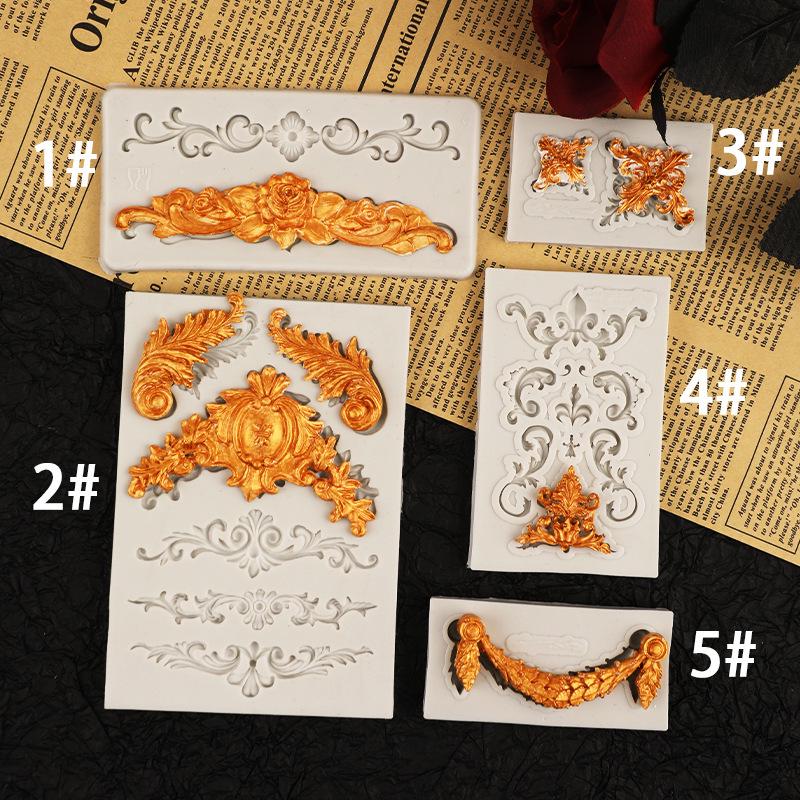 Набор рельефных силиконовых форм для эпоксидной смолы, глины, украшений для торта и шоколадной мастики