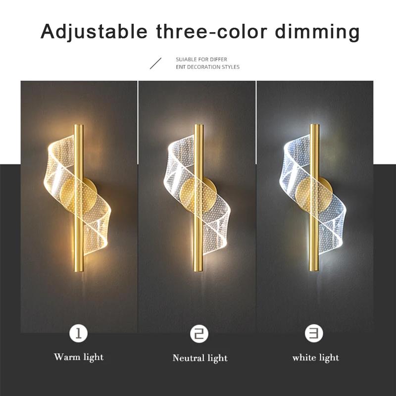 Luxurious Nordic LED Wall Sconce Lamp Indoor Lighting For Home Bedside Living Room Corridor Stairs Decoration Modern Wall Lamp