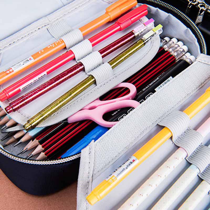 Холщовый пенал на кодовом замке, для канцелярии