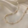 1pc Fashion Real Baroque Freshwater Pearl Necklace Women Custom Lucky Choker Pearl Beads Beaded Necklace Jewelry for Women