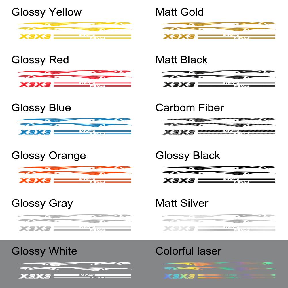 6 шт., боковые наклейки из ПВХ на дверь автомобиля для BMW X3 E83 F25 G01, тюнинг, автоаксессуары, украшения в полоску, виниловая пленка, наклейки на тело
