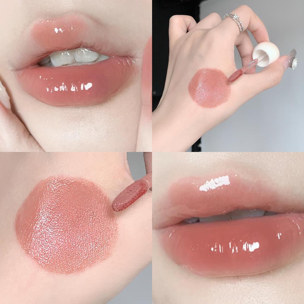 Berry Cream Lip Gloss Hydrating Moisturizing Lipstick Glass-Like Shine Lip Glaze Enhances Skin Tone Perfect for Daily Makeup