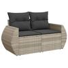VidaXL Salon de Jardin avec Coussins 9 pcs, Canapés avec Dossier, Ensemble de Meubles, Mobilier de Terrasse Patio, Gris 3221651