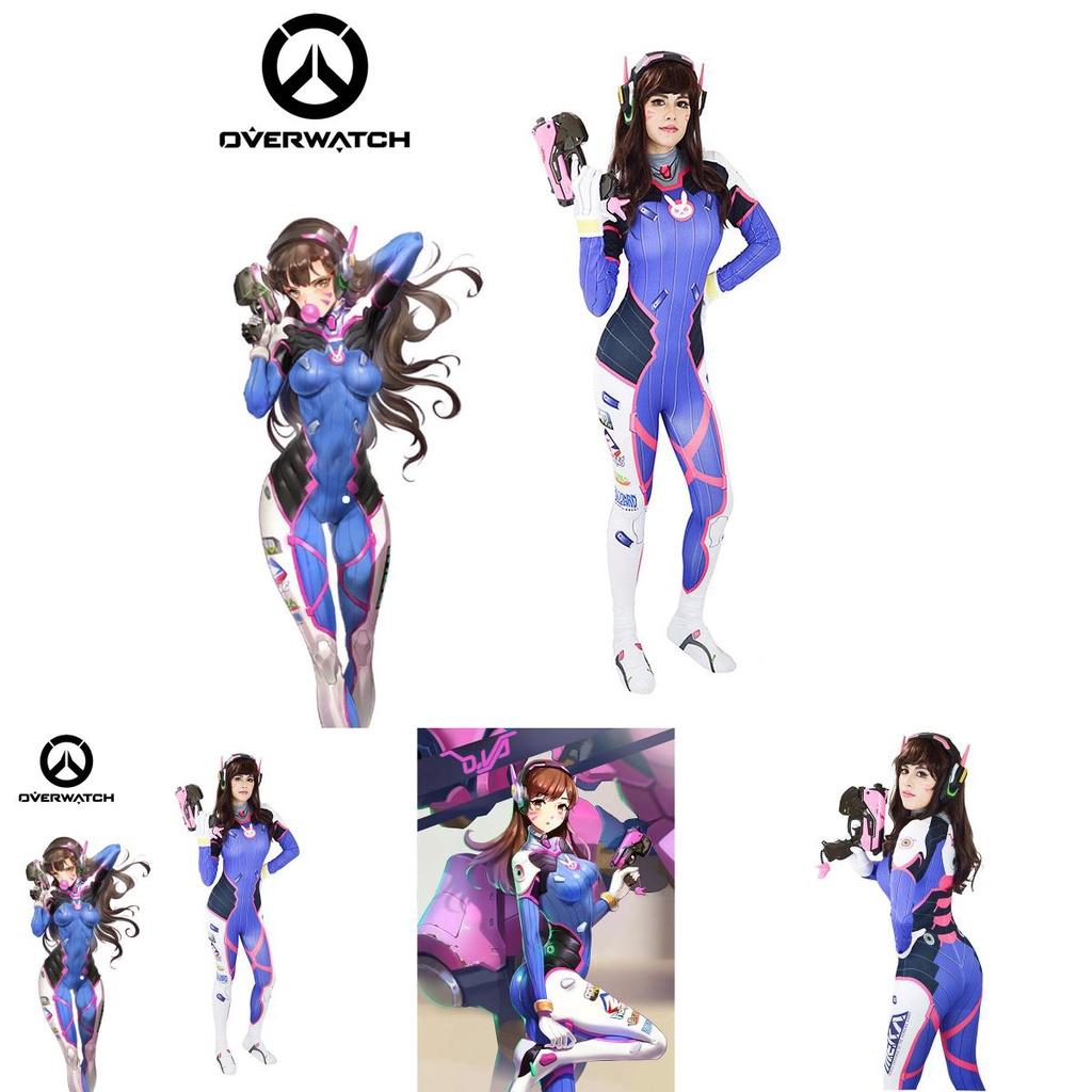 Костюм для косплея D.va из Overwatch, комбинезон для женщин, премиальный полиэстер для комфорта и долговечности
