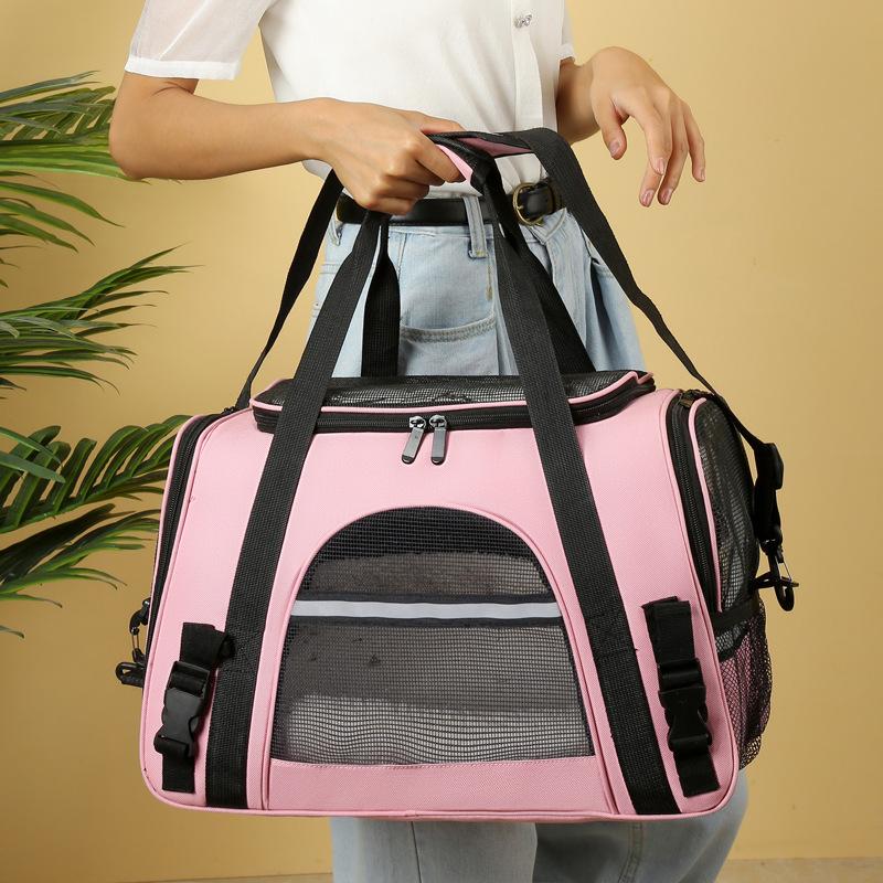 Pet Carrying Bag Cat Breathable Tote Bag Foldable Traveling Dog Bag Large Capacity