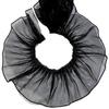 Organza Ruffle Lace Trim 10cm Solid Decorative Border [moonfarm] Fabric, Wide, Shiny, Sheer, Color, (Black, 3m)
