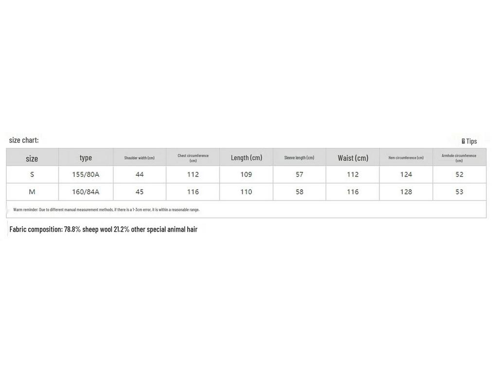 Mocana Retro Maillard Double-Faced Wool Coat