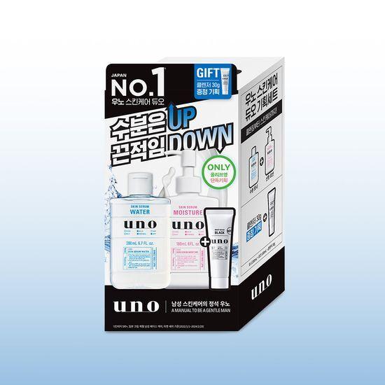 Сыворотка Uno Skin 2 Type Special 380 мл (Сыворотка для кожи + Увлажнение кожи + Средство для умывания Whip Wash Black Mini)