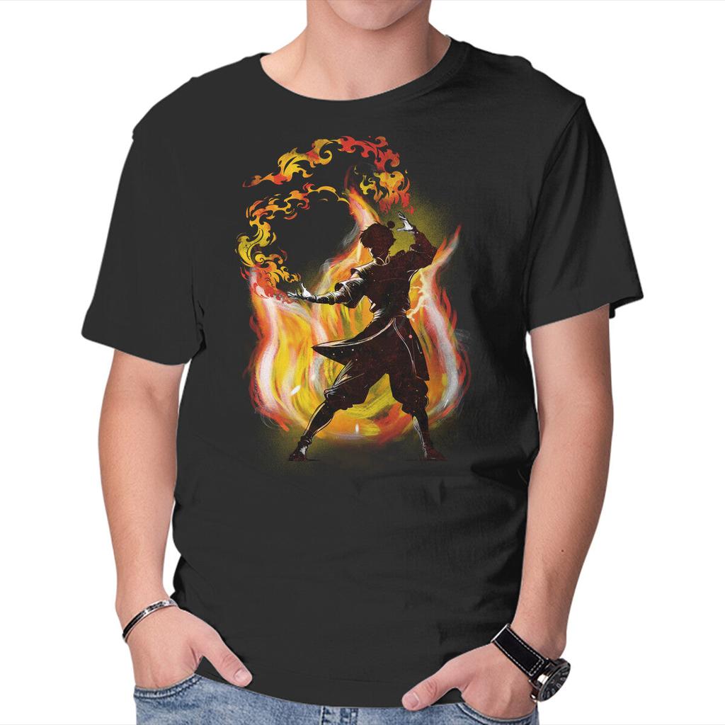 Unisex Crew Neck T-Shirt Dancing With Fire Graphic Short Sleeve Casual Tee