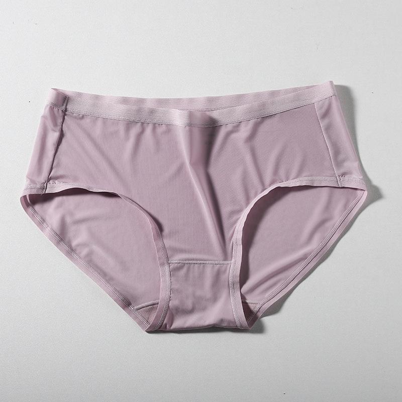 Ladies Spring and Summer Ice Silk Breathable Comfortable Quick Dry Anti Bacteria Waist Triangle Briefs