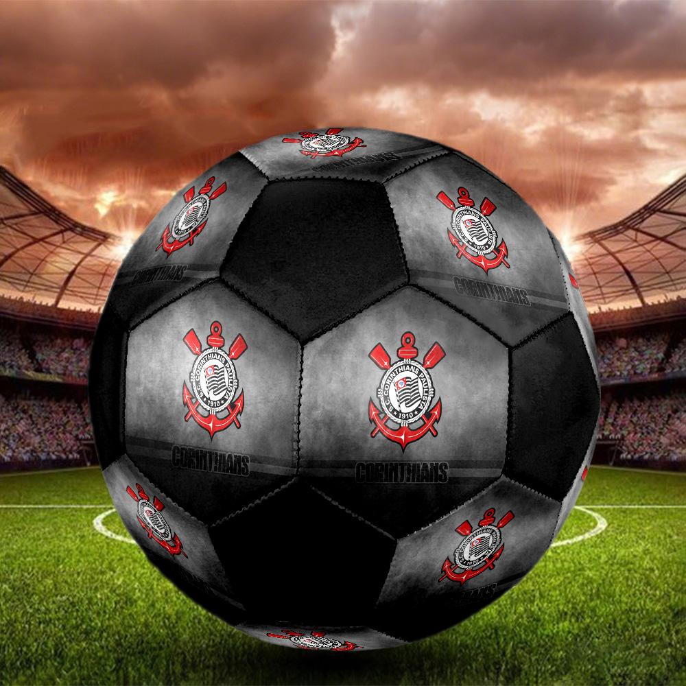 Corinthians Soccer Ball Colorful All Ages Machine Stitched PVC Competition Ready Durable High-Bounce.SIZE5
