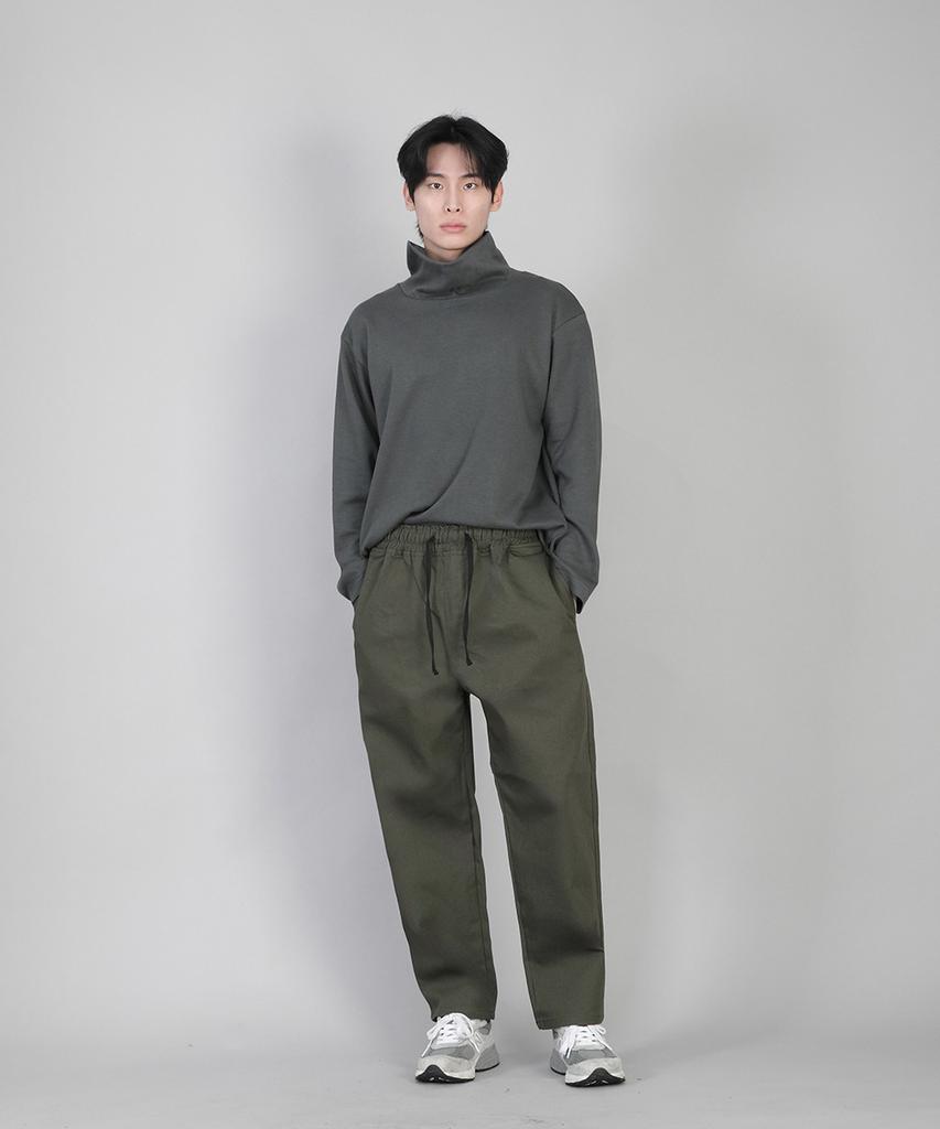 Хлопковые брюки Seinteukeulu plain, зауженные, Rtp-380, хаки