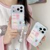 Чехол для телефона с патчами-медведями и слонами в стиле Color Block для iPhone 17/16 Pro Max/15 Pro - Девичий стиль