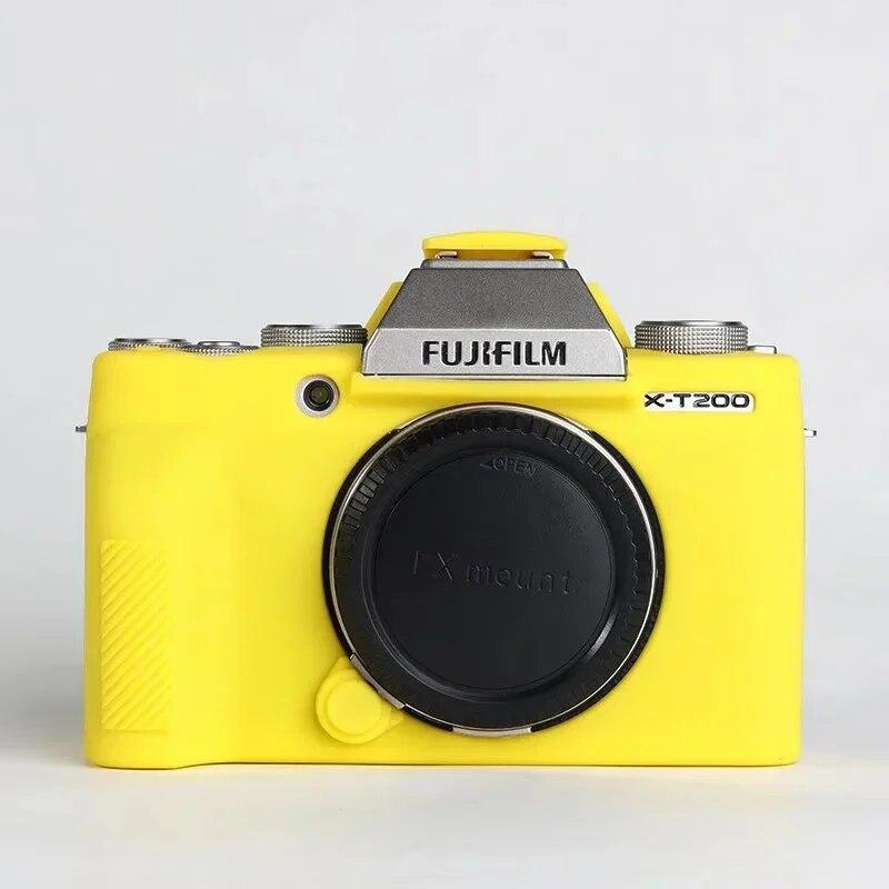 Silicone Rubber Case Cover Camera Bag For Fujifilm Fuji X-T200 XT200 with 6 Colors