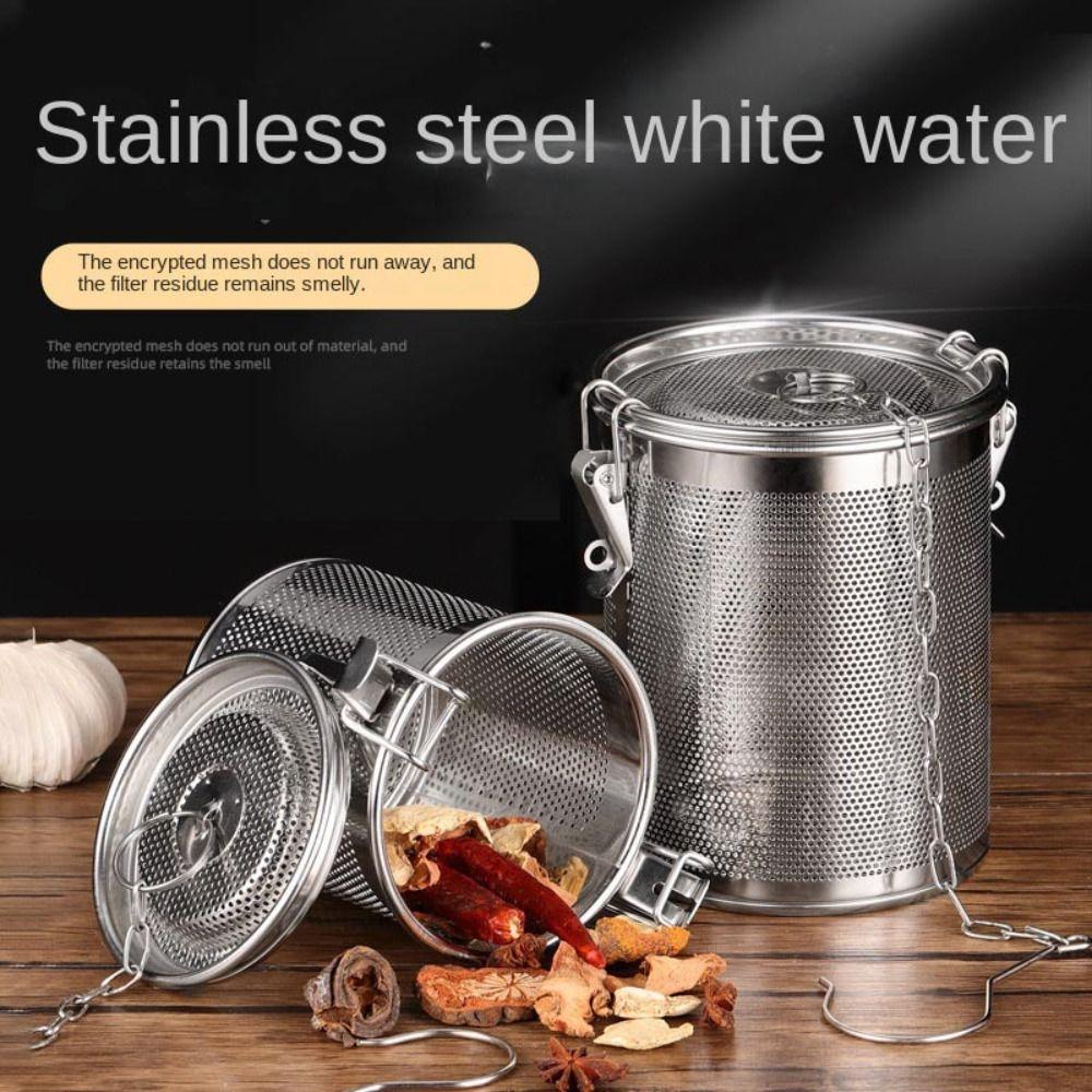 Stew Seasoning Strainer Kitchen Stainless Steel Brine Basket Filter Bag Brine Cage Aniseed Strainer Seasoning Ball Seasoning Box6