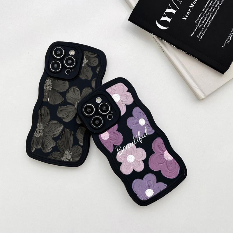 Мягкий чехол в форме цветочной волны для Samsung S23 Ultra A53 Redmi Note 12 Note 11 Pro Realme 11 C55 C53 IPhone Vivo Y35 Y02 Tecno Spark 10C, чехол из ТПУ