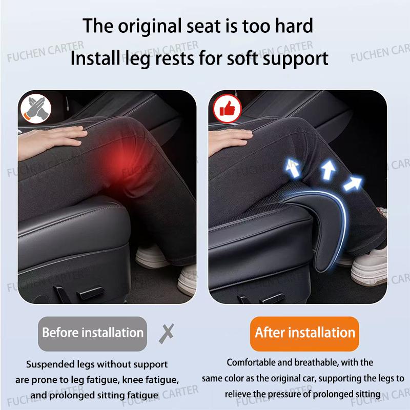For Tesla New Model Y Juniper Model 3 Highland Leg Support Extension Seat Cover Memory Foam Extender Cushion Interior Accessorie