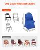 50 Pcs Blue Chair Covers, Polyester Spandex Chair Cover, Stretch Slipcovers for Wedding Party Dining Banquet Flat-Front Chair Covers, Fits Chair