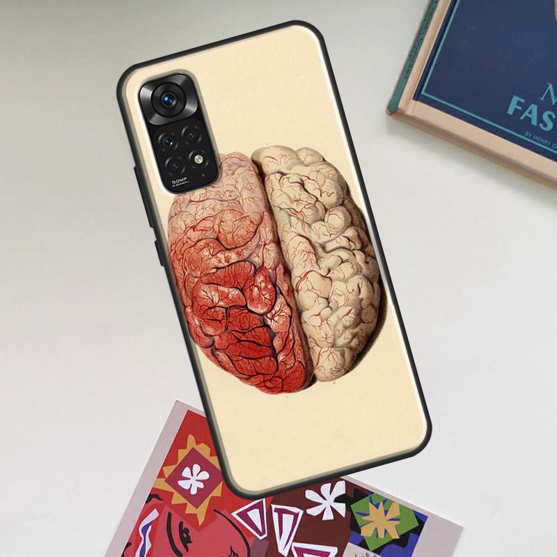 Чехол 'Мозговое Искусство' для Xiaomi Redmi Note 13 14 Pro 12 11 10 15 Pro Plus Redmi 15C 14C 13C 10C 12C 15