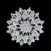 Geometric Fashion Exquisite Clothing Women 'S Floral Rhinestone Crystal Cutout Flower Brooch