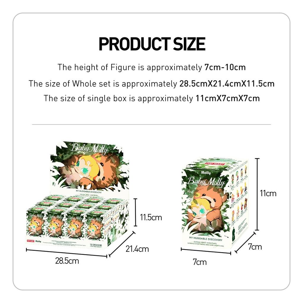 POP MART Baby Molly My Huggable Discovery Series Pop Mart Гашапон Фигурка Сюрприз Пластиковая Модель Премиальная Игрушка ПВХ Мягкий Винил Оригинальный Персонаж