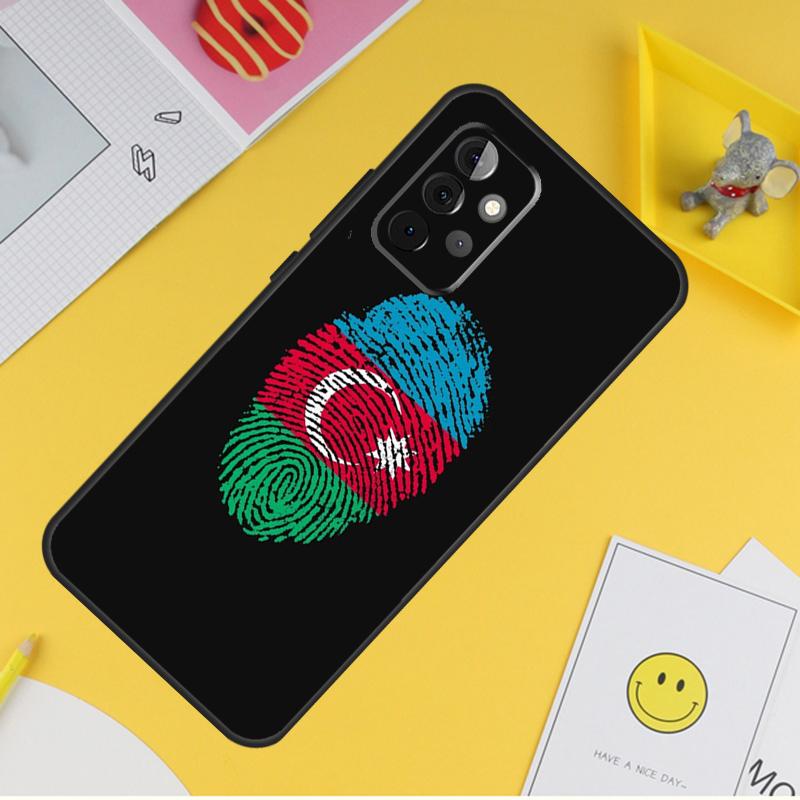 Azerbaijan Flag Cover For Samsung Galaxy A34 A35 A14 A15 A25 A53 A33 A13 A52 A32 A12 A51 A71 A54 A55 Case