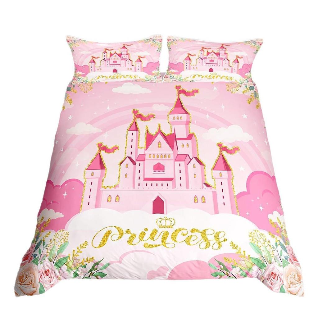 Комплект постельного белья «Принцесса», комплект постельного белья «Девичий замок», комплект из трех предметов для детской спальни «Сказочный сад»