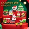 Christmas Gifts Building Block Series Santa Claus Reindeer Puzzle Assembly Bricks Table Decoration Toys for Child Chrismas Gift