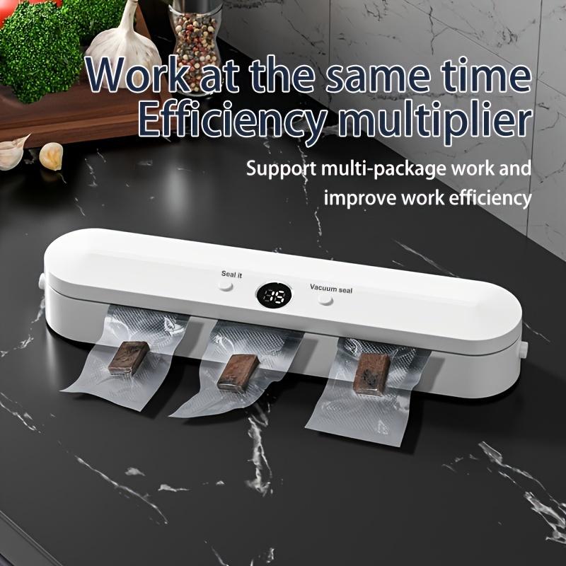 Компактный автоматический вакуумный упаковщик - 220 В, вилка европейского стандарта, идеально подходит для хранения продуктов питания и закусок, незаменимый помощник на кухне
