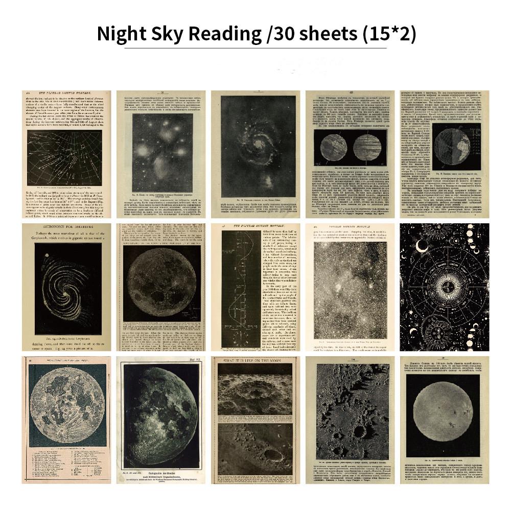 30Pcs American Vintage Style Magazine Newspaper Material Paper Scrapbooking Journal Book DIY Background Decoration Bottom Paper