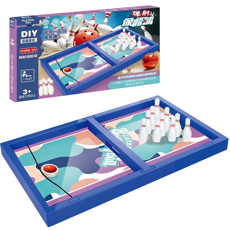 Детский пазл Боулинг Игрушка Интерактивная настольная игра с катапультированием для родителей и детей Подарок Креативный и практичный
