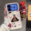 Линия Собака с Большими Ушами для Чехла на Телефон Apple 17pro 16proma X Мягкая Резина 13p Имитация Кожи 12pro Мультяшный