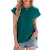 Women's Spring and Summer New Solid Color Round Neck Loose Short-sleeved T-shirt Top