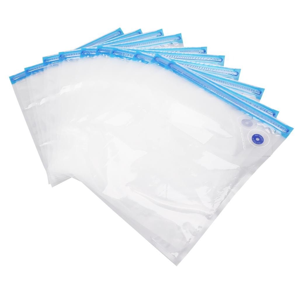 10Pcs Food Vacuum Bag Odorless Space Saving Vacuum Bag with Pump for Home Sup market