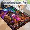 Custom Text Courage the Cowardly Dog Pattern Floor Rug Soft Indoor Carpet Mat Living Room Bedroom