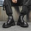Casual Men's Boots Thick Bottom Height Increasing Versatile Style Leisure Outdoor Party Daily Youth Leather Shoes Hot