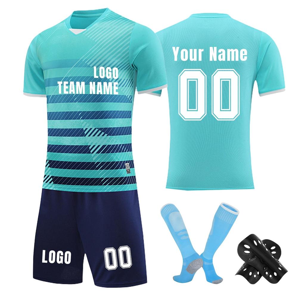 Personalised Shirts Kit Mens Girls With Name Number Custom Football Jerseys For Boys Training Suit