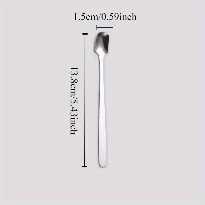 3pcs Modern Simple Long Handle Coffee Spoon Dessert Ice Cream Square Head Coffee Stirring Spoon Stainless Steel Household4