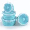 BPA Free Collapsible Silicone Folding Lunch Box with Plastic Lid for Food Storage in Kitchen