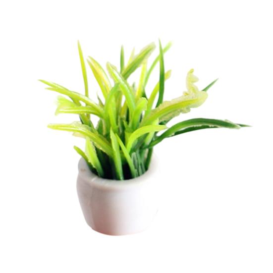 Мини-модель растения Масштаб 1/12 Домики для кукол Растения Реалистичные Микропластиковые горшки для домиков кукол Садовые аксессуары Сказочный сад Декор патио Миниатюрный