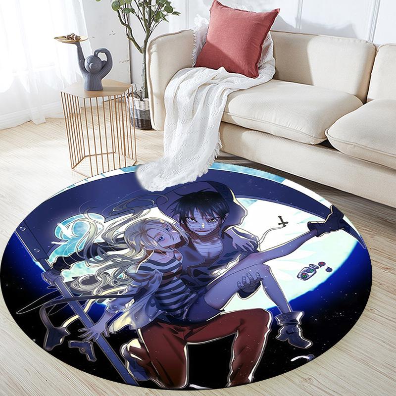 Angels of Death2 Round Area Rug,Carpet Rug for Living Room Bedroom Sofa Playroom Decor,Non-slip Floor Mat
