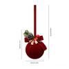 Праздничный flocked колокольчик-подвеска Рождественский колокольчик Nordic Atmosphere Украшения Party Оконные украшения Подвески Аксессуары Принадлежности