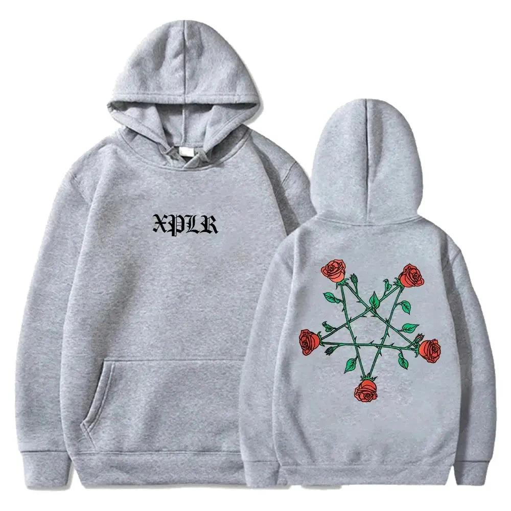 Autumn And winter XPLR Sam And Colby five-pointed Star Rose sweatshirt Couples Merch Street men's and women's hooded sweatshirt
