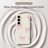For Samsung Galaxy A17 5G Case Pink Bows Pattern Printing Straight Edge TPU Phone Back Cover
