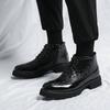2024 Итальянский стиль уличная одежда повседневная платформа толстая подошва кожаные туфли мужская мода винтаж высокий верх платье свадебные кожаные туфли
