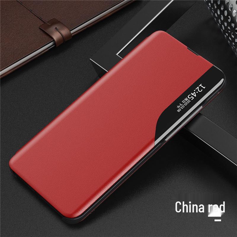 Совместимый чехол для телефона Samsung S25/24/23/22/21 Ultra FE: Магнитный, Кожаный, Защищенный от падений, с боковым окошком.